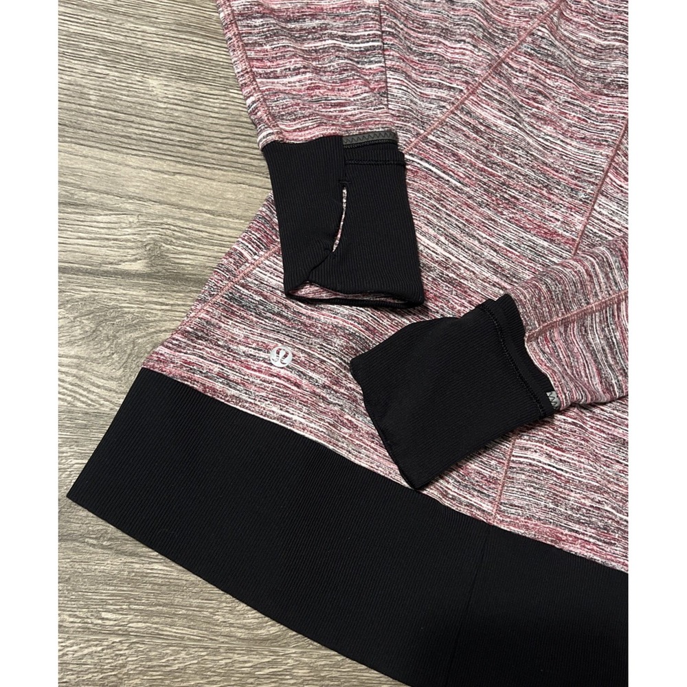 Lululemon Runderful 1/2 Zip Rulu Pullover SZ 8 in Space Dye Camo Berry Rumble